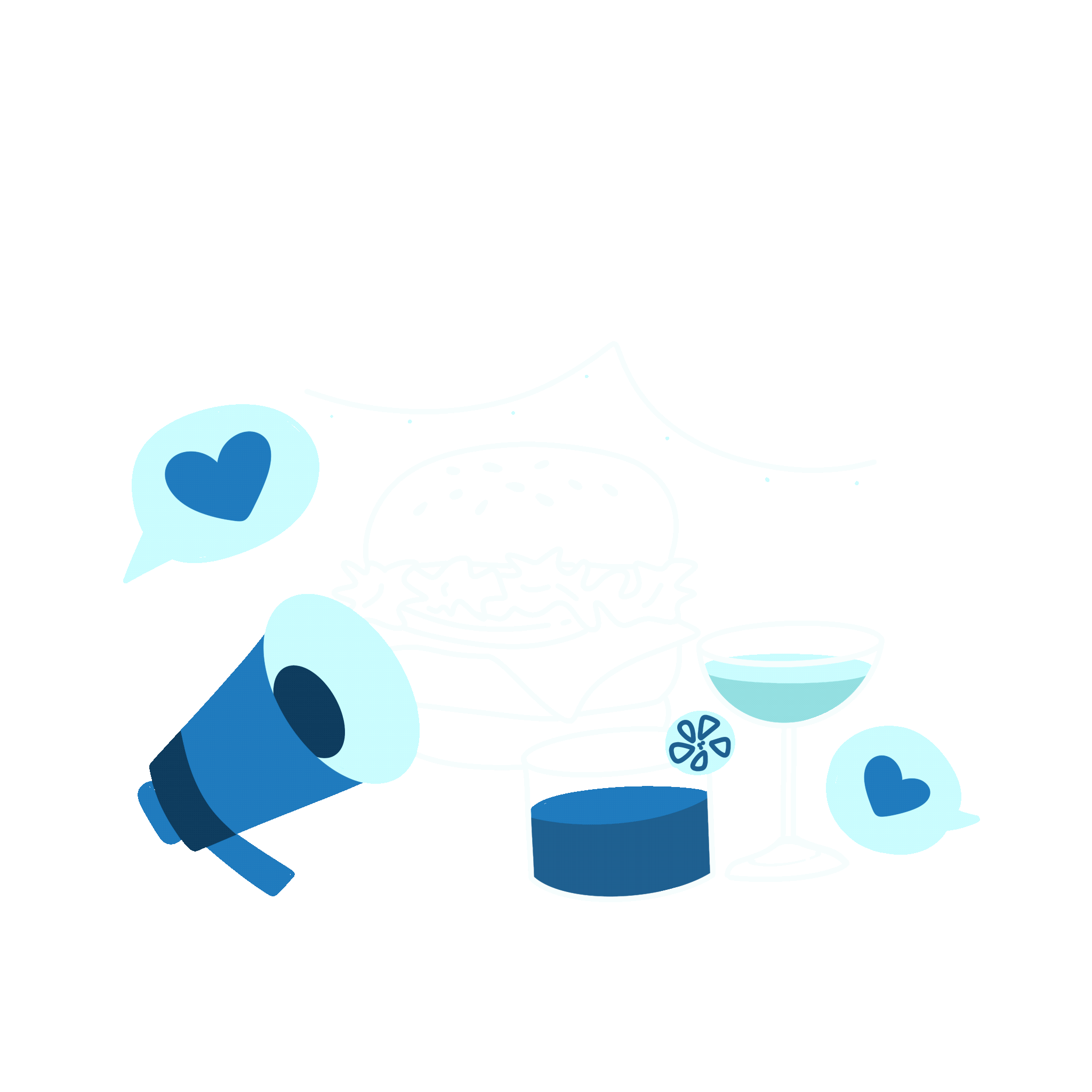 Animated illustration showing conversion journey